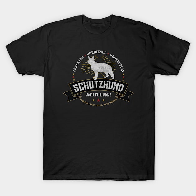 Schutzhund German Shepherd Hundesport Dog Handlers Trainers Gift T-Shirt by SeaLAD